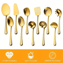 Conjunto Elegance Gold Home Utensílios Pólido – 11 Peças em Aço Inoxidável 