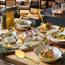 Conjunto Elegance Gold Home Utensílios Pólido – 11 Peças em Aço Inoxidável 