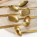 Conjunto Elegance Gold Home Utensílios Pólido – 11 Peças em Aço Inoxidável 