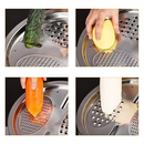 Ralador de Legumes 3 em 1 com Bacia | Rala, Fatia e Coleta