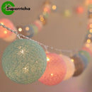 Cordão de Luzes LED de Páscoa com Bolas de Algodão – 20 LEDs USB | Casa Mais