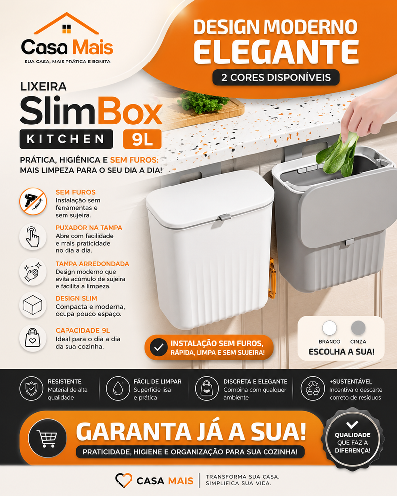 Lixeira SlimBox - 9L