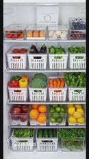 Organizador de Geladeira FreshBox™ 3.8L com Cesto e Controle de Ventilação