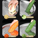 Ralador de Legumes 3 em 1 com Bacia | Rala, Fatia e Coleta