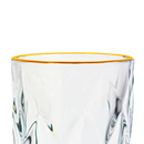 Elegance Home Diamond – Jogo 6 Copos de Vidro 270ml com Fio de Ouro
