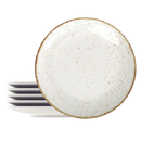 Kit Pratos de Sobremesa Elegance Home Casa Mais – Porcelana Rústica 6 unidades l 21 cm