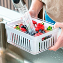 Organizadores de Geladeira de Acrílico com Tampa Drenagem 2,2 Litros