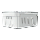 Organizadores de Geladeira de Acrílico com Tampa Drenagem 2,2 Litros