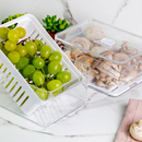 Organizadores de Geladeira de Acrílico com Tampa Drenagem 2,2 Litros