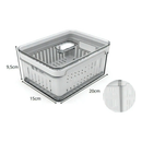 Organizadores de Geladeira de Acrílico com Tampa Drenagem 2,2 Litros