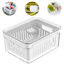 Organizadores de Geladeira de Acrílico com Tampa Drenagem 2,2 Litros