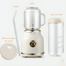 Mini Juicer Liquidificador Portátil Copo Caneca 500ml e 450ml Com 10 Lâminas, Tampa, Canudo e Copo