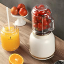 Mini Juicer Liquidificador Portátil Copo Caneca 500ml e 450ml Com 10 Lâminas, Tampa, Canudo e Copo