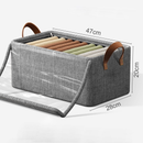 Caixas Organizadoras com Tampa Transparente – Oxford Reforçado 47×28×20cm