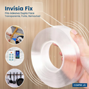 Fita Dupla Face Extra Forte Transparente NanoGel Silicone Mágica Adesiva Cola na Parede Móvel Porta