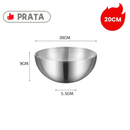 Tigela Bowl Aço Inox Dourado/Prata 24CM/20CM Bacia Multiuso Cozinha Utensílio De Cozinha