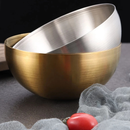 Tigela Bowl Aço Inox Dourado/Prata 24CM/20CM Bacia Multiuso Cozinha Utensílio De Cozinha