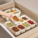 Caixa Organizadora de Alimentos Transparente Geladeira Empilhável Multiuso com Divisórias