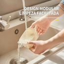 Caixa Organizadora de Alimentos Transparente Geladeira Empilhável Multiuso com Divisórias